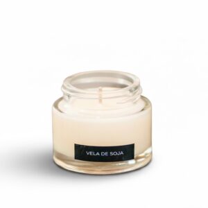 vela aromática de soja vidrio
